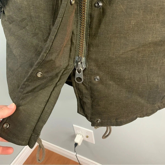 Aritzia Community Parka Jacket Coat Ski Duck Down hemp Recycled Green Small XS - Picture 3 of 16